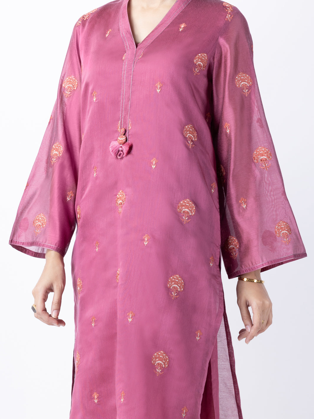 Magenta Poly Cotton 2 Piece Stitched - AL-2PS-LKS-947B - Almirah Online