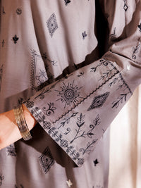 Grey Cambric 2Pc Stitched - AL-2PS-LKS-998