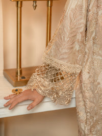 Light Brown Chiffon 3Pc Formal Stitched - AL-3PS-LS-423