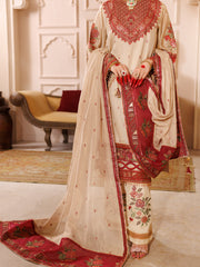 Beige Mesuri 3 Piece Formal Stitched - AL-3PS-LS-452 - Almirah Online