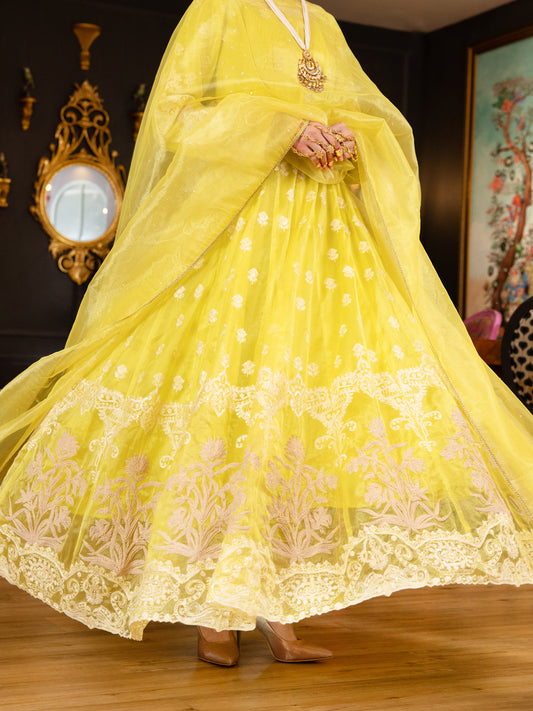 Lemon Shimmer 3 Piece Formal Stitched - AL-3PS-LS-464 - Almirah Online