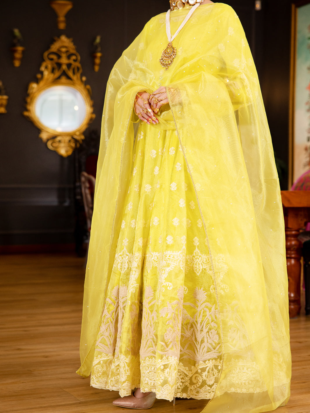 Lemon Shimmer 3 Piece Formal Stitched - AL-3PS-LS-464 - Almirah Online