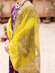 Purple Raw Silk 3 Piece Formal Stitched - AL-3PS-LS-472 - Almirah Online