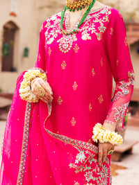 Pink Raw Silk 3Pc Formal Stitched - AL-3PS-LS-474