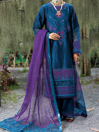 Teal Raw Silk Formal 3Pc Stitched - AL-3PS-LS-522