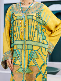 Yellow Raw Silk Formal 3Pc Stitched - AL-3PS-LS-546