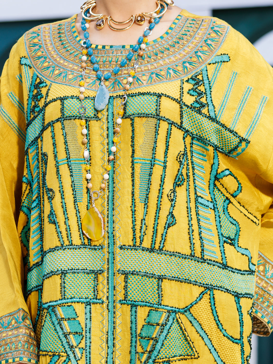 Yellow Raw Silk Formal 3Pc Stitched - AL-3PS-LS-546