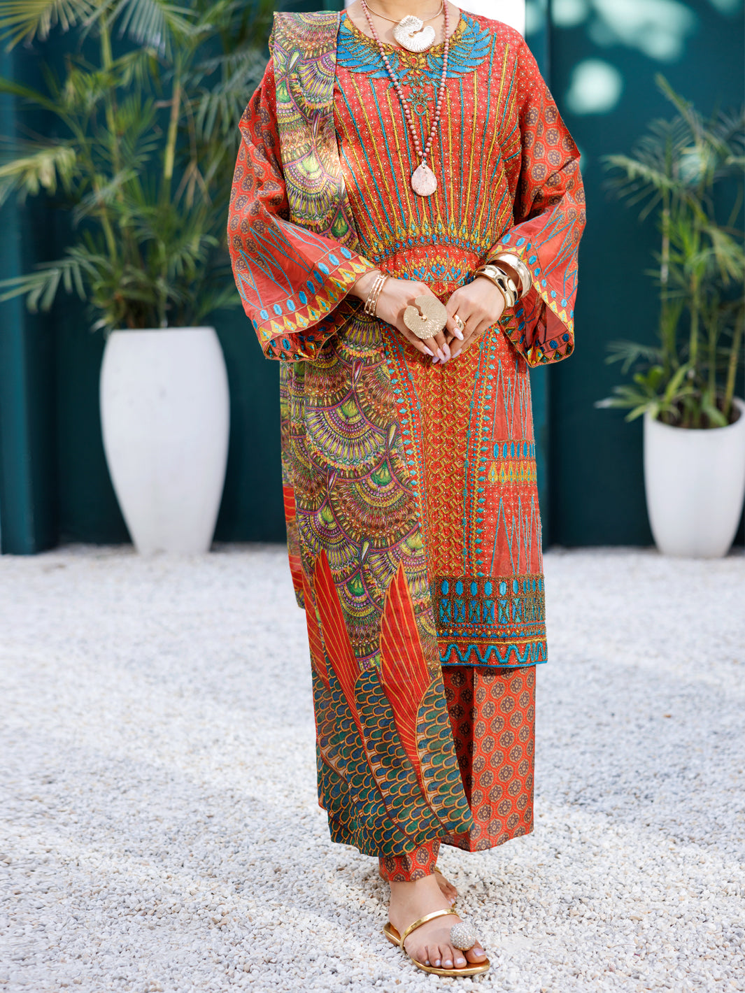 Maroon Raw Silk Formal 3Pc Stitched - AL-3PS-LS-549