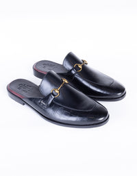 Black Leather Slip-On - AL-MSHO-040