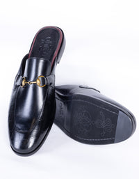 Black Leather Slip-On - AL-MSHO-040