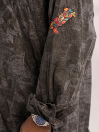 Grey Cotton Short Kurta - AL-SK-020B