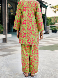 Mehndi Green Lawn Co-ord Set - ALP-2PS-SLKS-2232