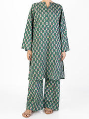 Green Lawn Co-ord Set - ALP-2PS-SLKS-2242
