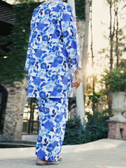 Blue Lawn Co-ord Set - ALP-2PS-SLKS-2243