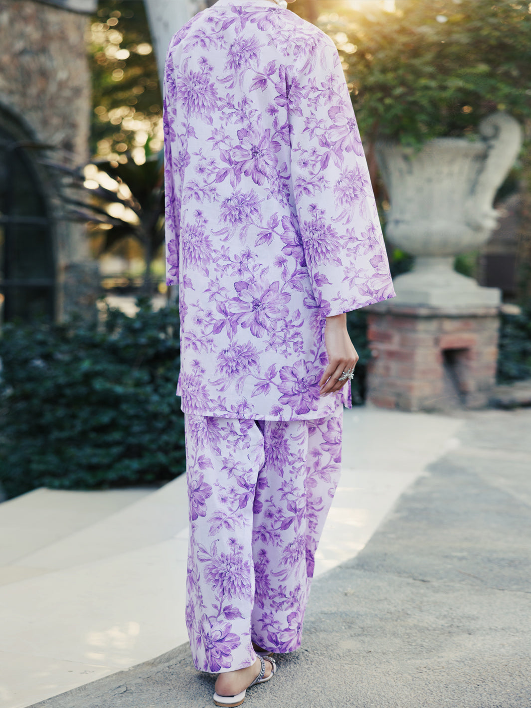 Light Purple Lawn Co-ord Set - ALP-2PS-SLKS-2244