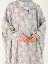 Light Grey Swiss Jacquard Salah Robe - AWP-LK-PD-917