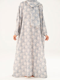 Light Grey Swiss Jacquard Salah Robe - AWP-LK-PD-917