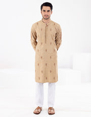 Beige Formal Kurta - AL-K-SP-058 - Almirah Online