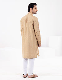 Beige Blended Formal Kurta - AL-K-SP-058