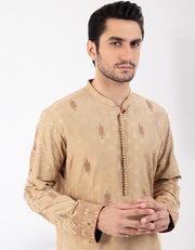 Beige Formal Kurta - AL-K-SP-058 - Almirah Online