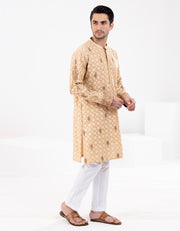 Beige Formal Kurta - AL-K-SP-059 - Almirah Online