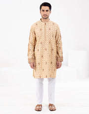 Beige Formal Kurta - AL-K-SP-059 - Almirah Online