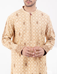 Beige Formal Kurta - AL-K-SP-059