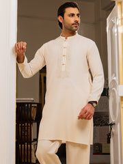 Cream Blended Formal Kurta - AL-K-SP-060