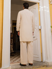 Cream Blended Formal Kurta - AL-K-SP-060