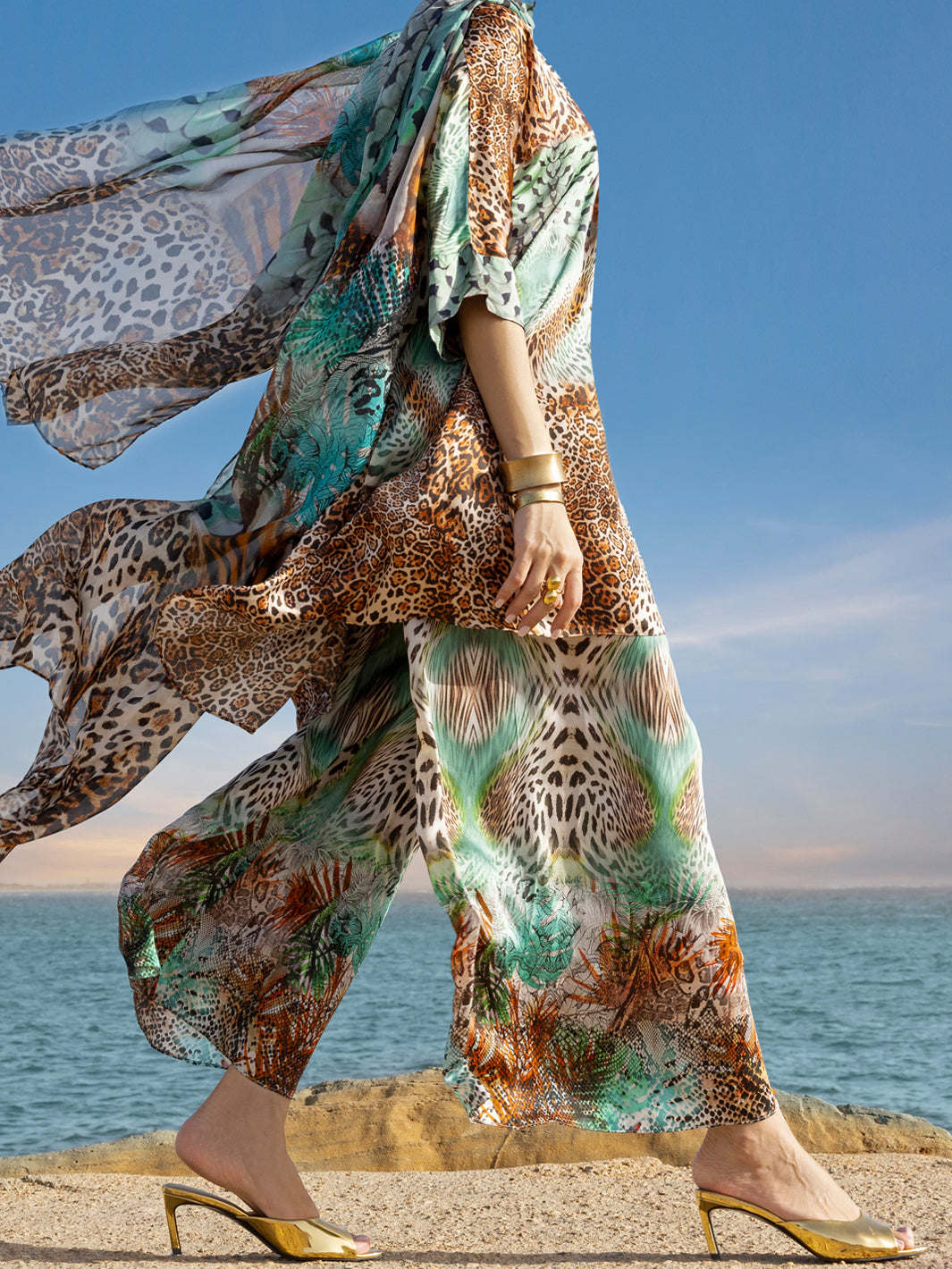 Multicolor Viscose Silk Formal Stitched 3PC - AL-3PS-SS-LS-606