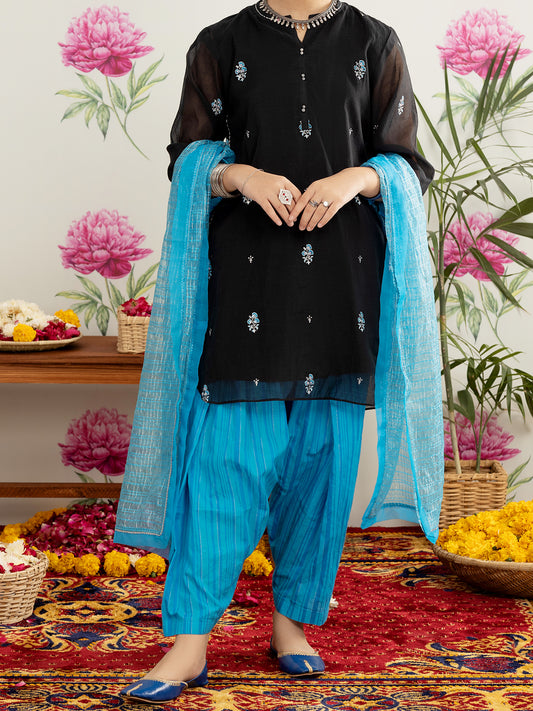 Ferozi Khaddi Net Girl Stole - ALT-ST-1027 - Almirah Online