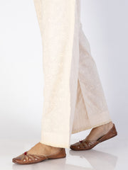 Cream Cambric Trousers - AL-T-712 - Almirah Online