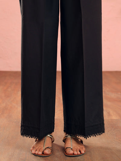 Black Cambric Trousers - AL-T-724 - Almirah Online