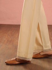 Beige Cambric Trousers - AL-T-729 - Almirah Online