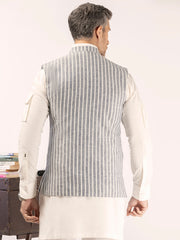 Blue Linen Waistcoat - ALCR-WC-007