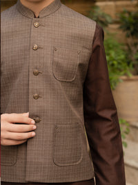 Brown Blended Boy Waistcoat - ALT-WC-011A
