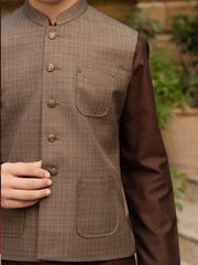 Brown Blended Boy Waistcoat - ALT-WC-011A