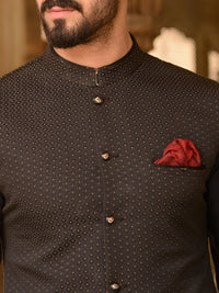 Black Blended Waistcoat - AL-WC-199