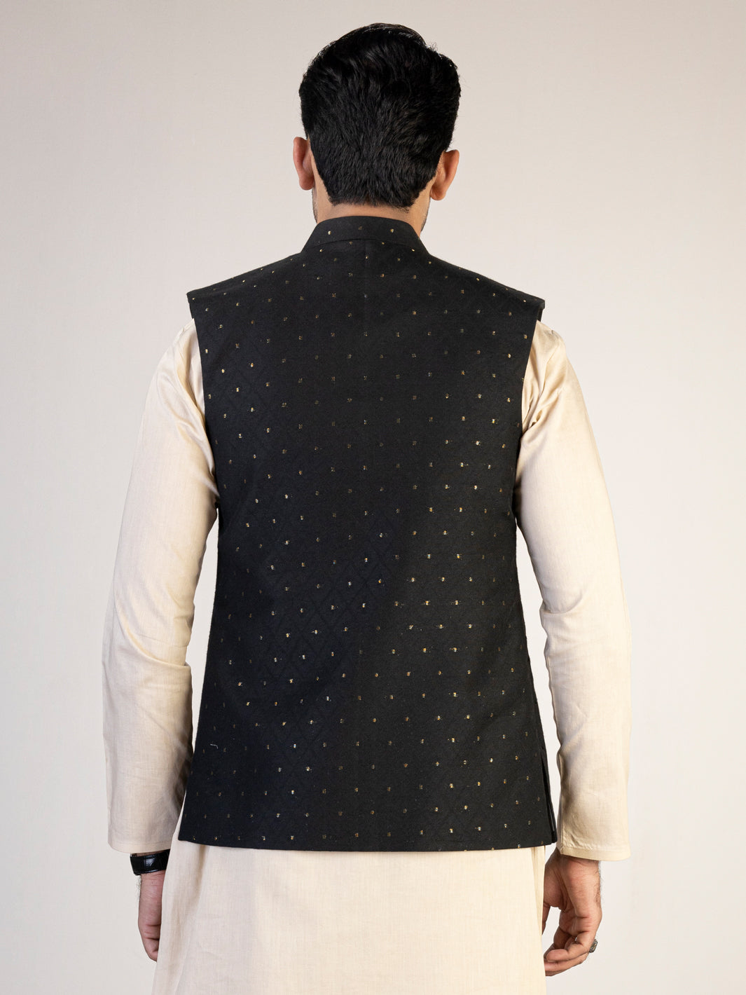 Black Blended Waistcoat - AL-WC-483
