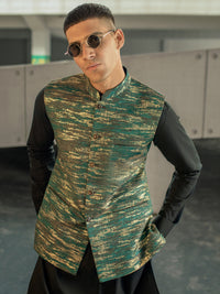 Green Blended Waistcoat - AL-WC-501