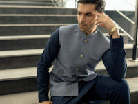 Blue Blended Waistcoat - AL-WC-504