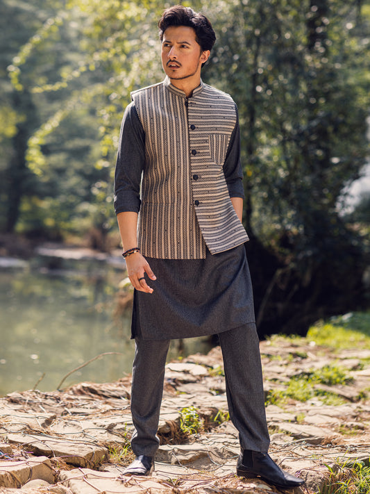 Grey Blended Waistcoat - AL-WC-518
