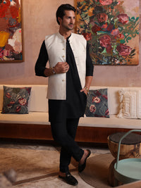 Light Beige Cotton Waistcoat - AL-WC-533