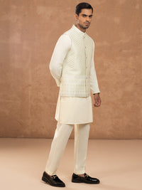 Light Green Blended Waistcoat - AL-WC-543B