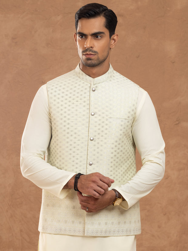 Light Green Blended Waistcoat - AL-WC-543B - Almirah Online