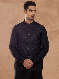 Black Blended Waistcoat - AL-WC-551