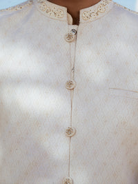 Off White Blended Waistcoat - AL-WC-572