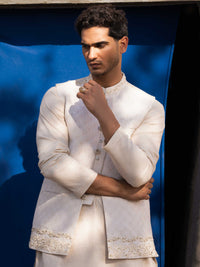 Off White Blended Waistcoat - AL-WC-572