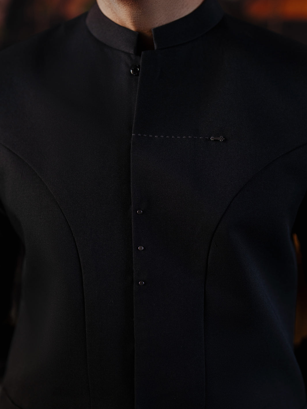 Black Blended Waistcoat - AL-WC-586