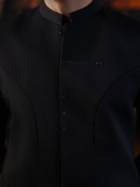 Black Blended Waistcoat - AL-WC-586